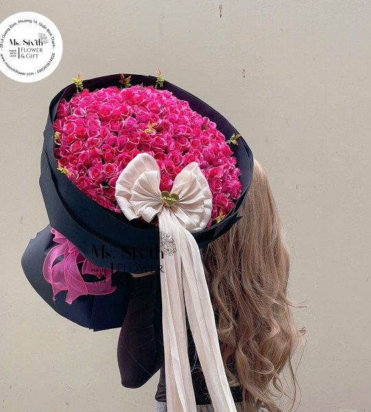 Bó hoa lụa sofia size M cực đẹp tặng người yêu