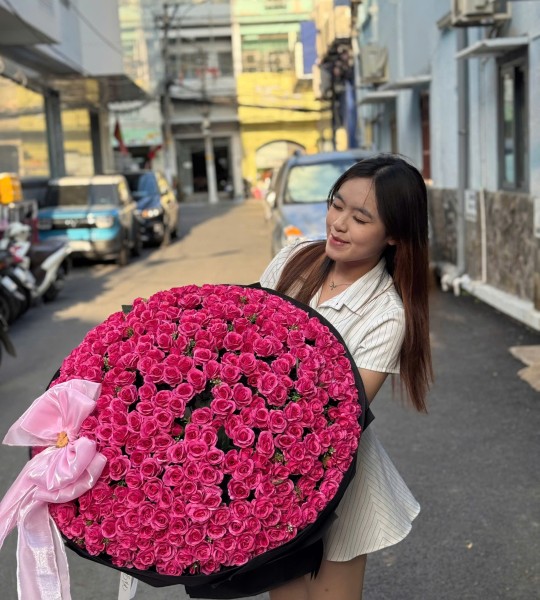 Bó hoa lụa sofia size L cực đẹp tặng người yêu